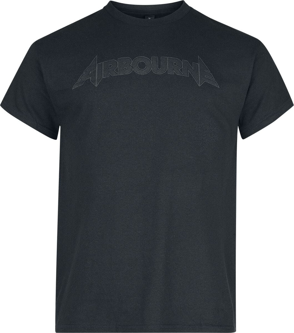 T-Shirt Manches courtes  de Airbourne - Black On Black Logo - S à XXL - pour Homme - noir - Airbourne