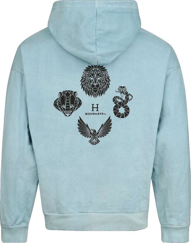 Sweat-shirt à capuche  de Harry Potter - Poudlard - Oversize - M à XL - pour Unisexe - bleu clair - Harry Potter
