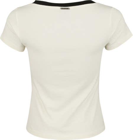 T-Shirt Manches courtes Rockabilly de Pussy Deluxe - Asia Dreams - Blossom - Haut - S à XXL - pour Femme - blanc cassé - Pussy Deluxe - View 2