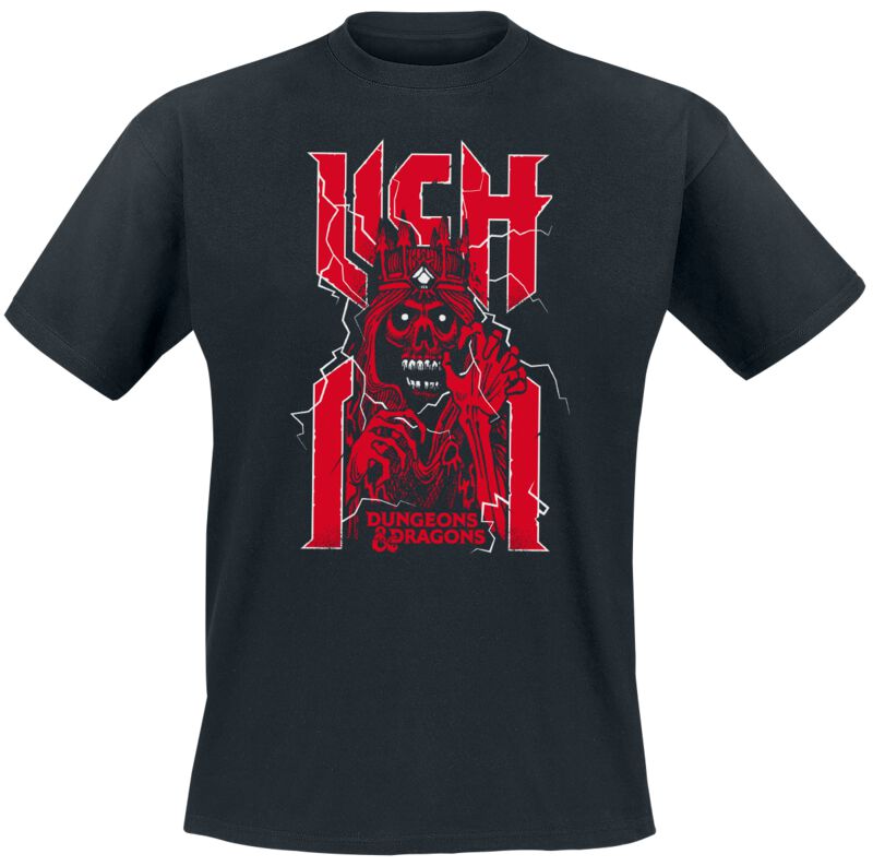 T-Shirt Manches courtes Gaming de Donjons & Dragons - Lich King - S à XXL - pour Homme - noir - Donjons & Dragons