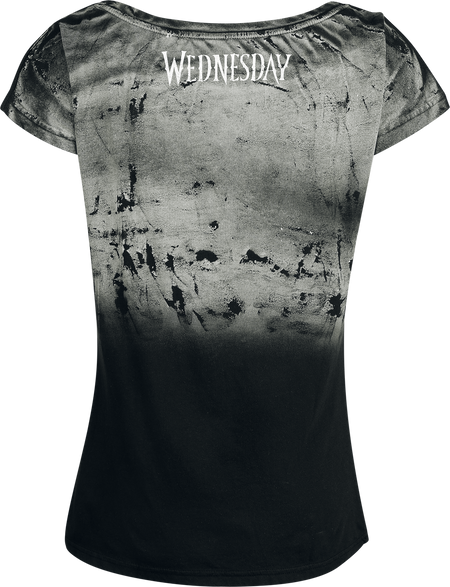 T-Shirt Manches courtes  de Wednesday - Wednesday - Nightmare - S à 4XL - pour Femme - noir - Wednesday - View 2