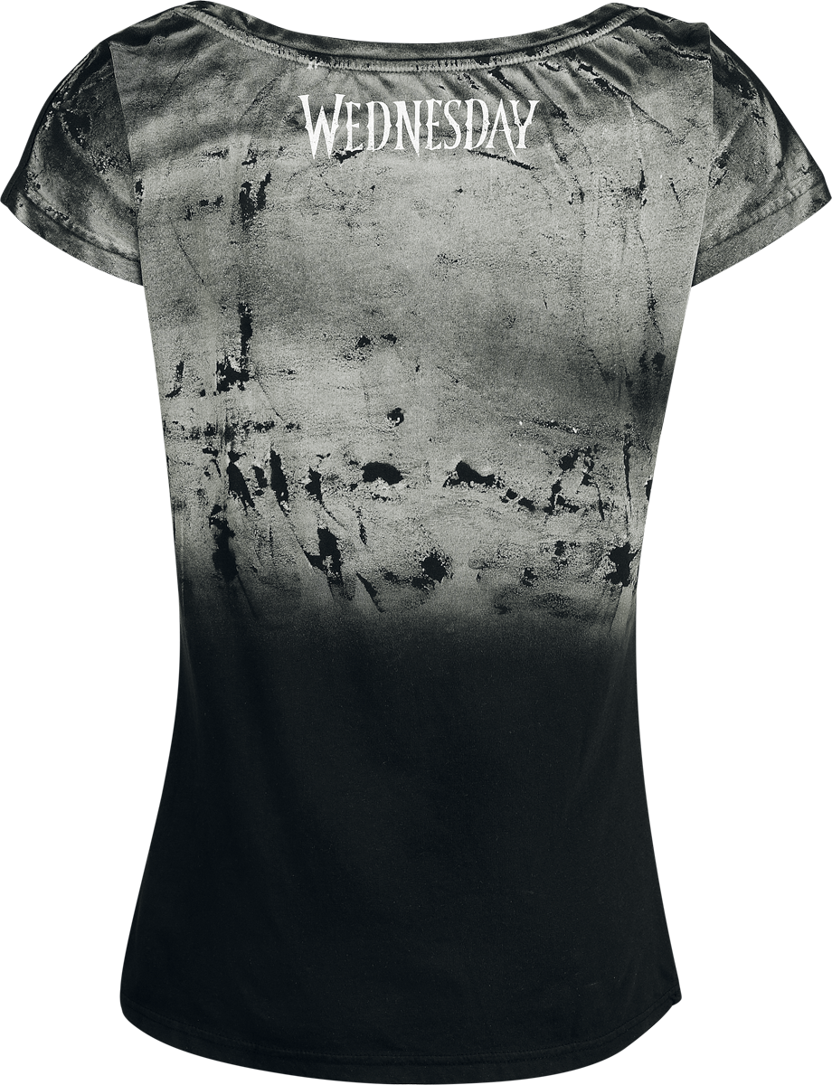 T-Shirt Manches courtes  de Wednesday - Wednesday - Nightmare - S à 4XL - pour Femme - noir - Wednesday - View 2