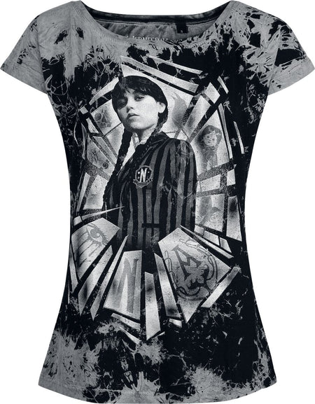 T-Shirt Manches courtes  de Wednesday - Wednesday - Glasses - S à 4XL - pour Femme - noir - Wednesday