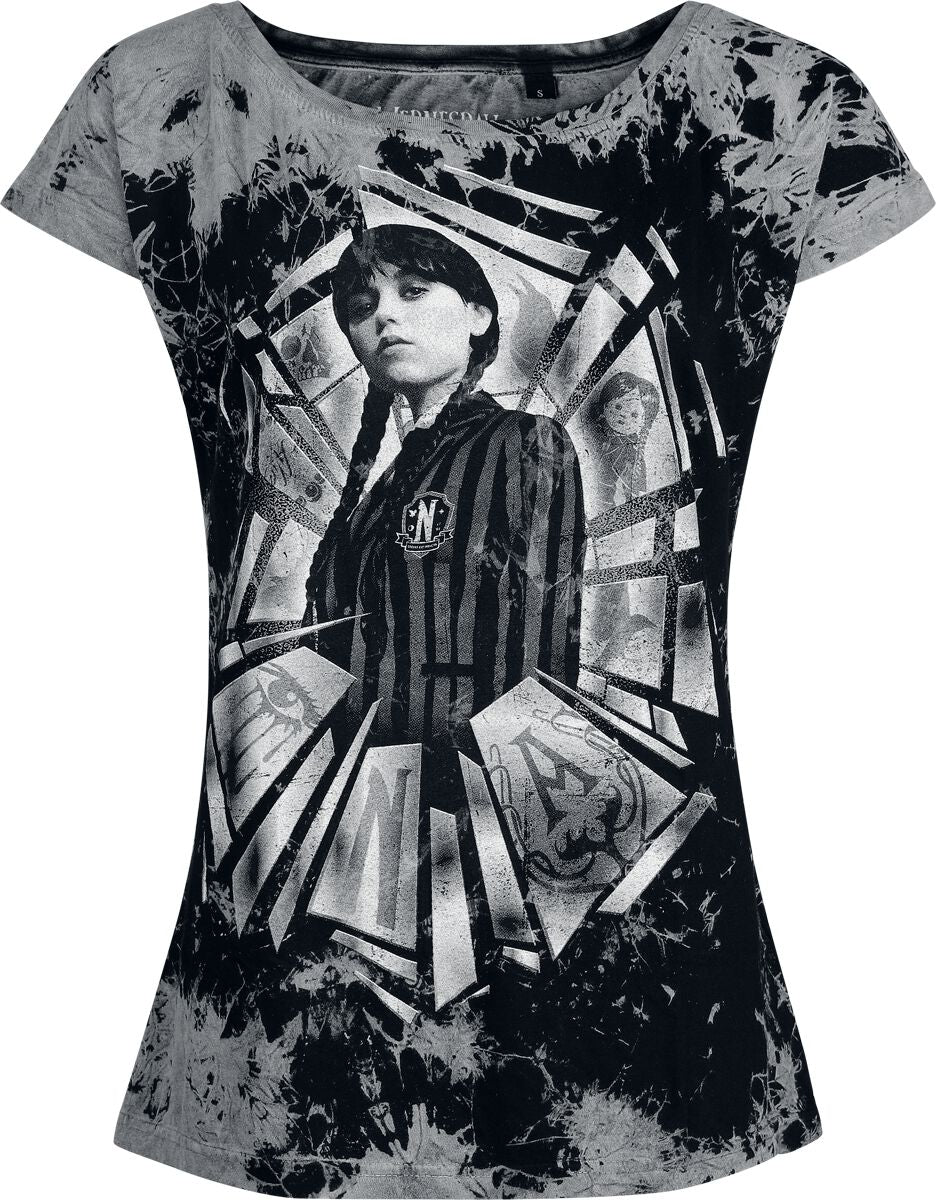 T-Shirt Manches courtes  de Wednesday - Wednesday - Glasses - S à 4XL - pour Femme - noir - Wednesday
