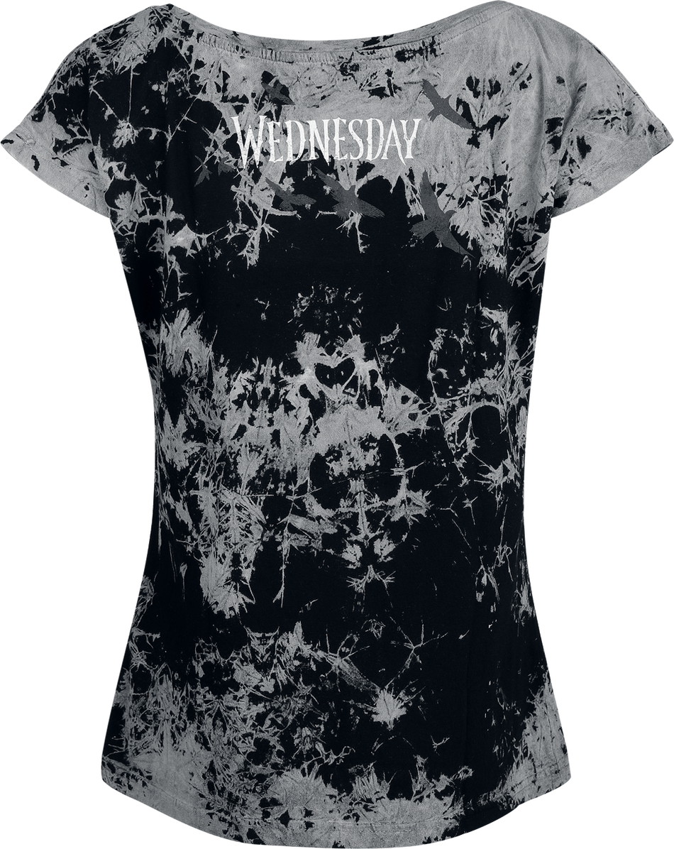 T-Shirt Manches courtes  de Wednesday - Wednesday - Glasses - S à 4XL - pour Femme - noir - Wednesday - View 2