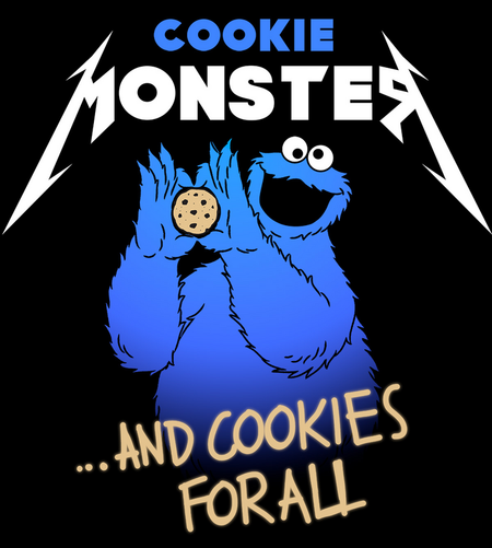 T-Shirt Manches courtes  de Sesame Street - Cookie Monster ... And Cookies For All - S à 5XL - pour Homme - noir - Sesame Street - View 2