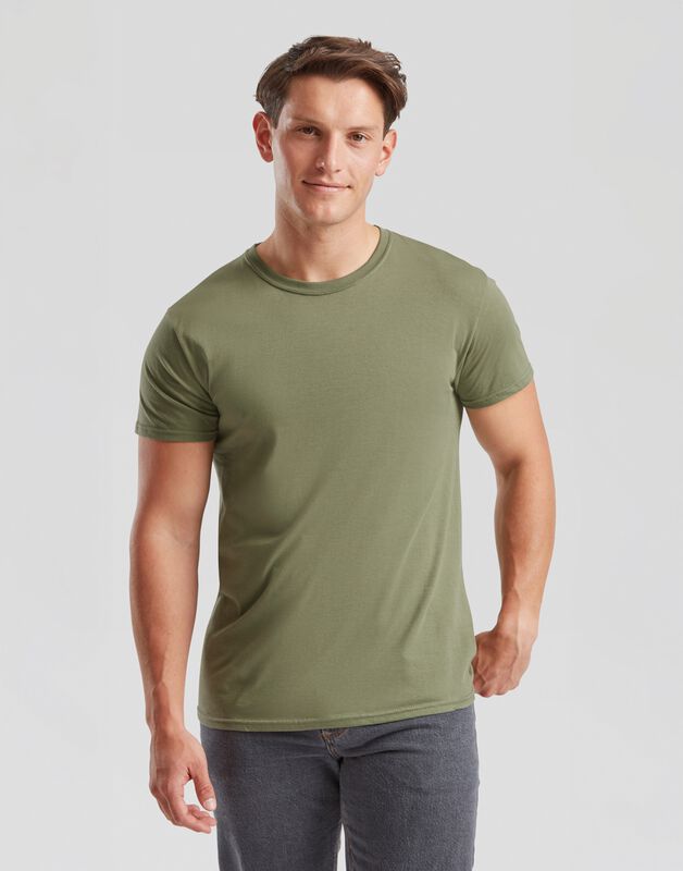 T-Shirt Manches courtes  de Fruit Of The Loom - ICONIC 150 T - S à XXL - pour Homme - olive - Fruit Of The Loom