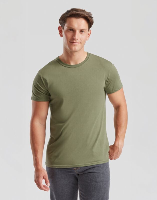 T-Shirt Manches courtes  de Fruit Of The Loom - ICONIC 150 T - S à XXL - pour Homme - olive - Fruit Of The Loom