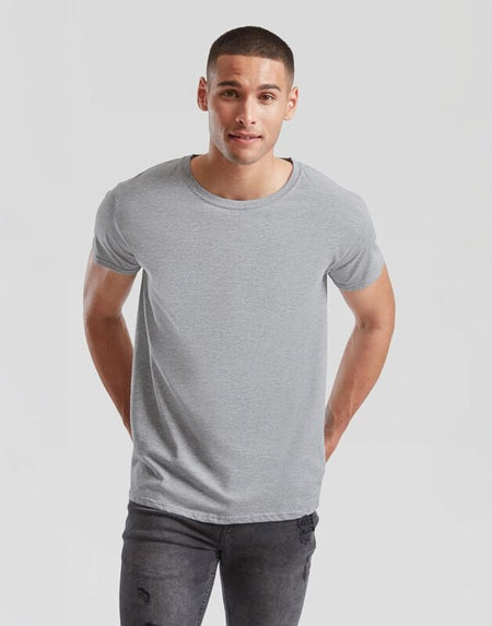 T-Shirt Manches courtes  de Fruit Of The Loom - ICONIC 150 T - S à XXL - pour Homme - gris chiné - Fruit Of The Loom