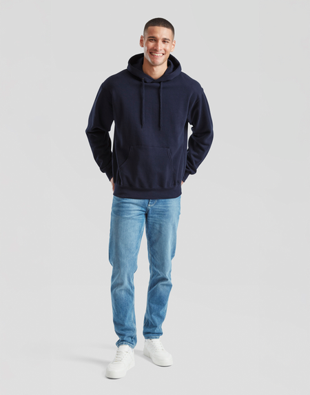 Sweat-shirt à capuche  de Fruit Of The Loom - SWEAT À CAPUCHE CLASSIQUE - S à XXL - pour Homme - marine - Fruit Of The Loom - View 2