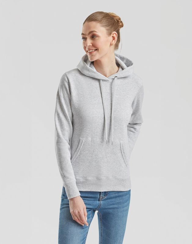 Sweat-shirt à capuche  de Fruit Of The Loom - SWEAT À CAPUCHE CLASSIQUE FEMME - S à XXL - pour Femme - gris chiné - Fruit Of The Loom