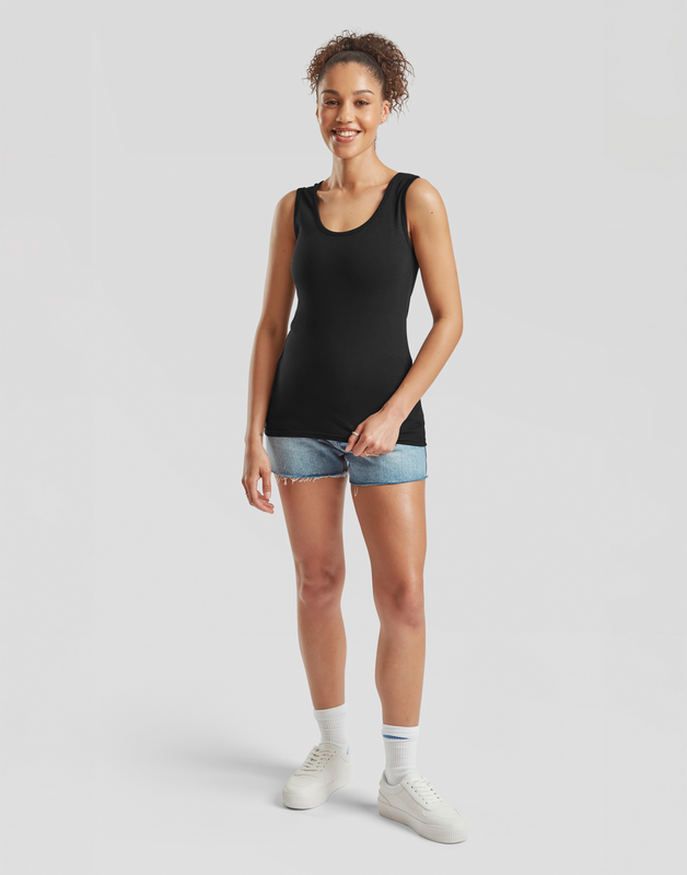 Top  de Fruit Of The Loom - LADIES VALUEWEIGHT VEST - S à XL - pour Femme - noir - Fruit Of The Loom - View 2