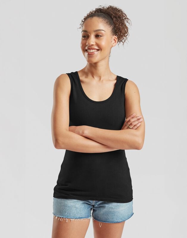 Top  de Fruit Of The Loom - LADIES VALUEWEIGHT VEST - S à XL - pour Femme - noir - Fruit Of The Loom