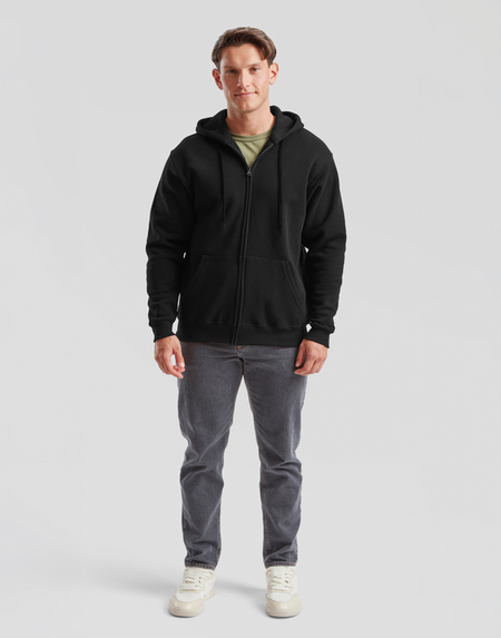 Sweat-shirt zippé à capuche  de Fruit Of The Loom - VESTE À CAPUCHE CLASSIQUE - S à XXL - pour Homme - noir - Fruit Of The Loom - View 2