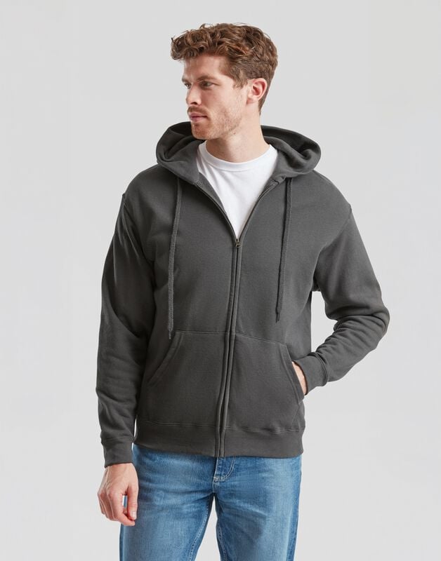 Sweat-shirt zippé à capuche  de Fruit Of The Loom - VESTE À CAPUCHE CLASSIQUE - S à XXL - pour Homme - graphite - Fruit Of The Loom