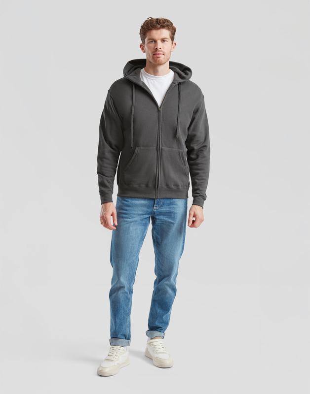 Sweat-shirt zippé à capuche  de Fruit Of The Loom - VESTE À CAPUCHE CLASSIQUE - S à XXL - pour Homme - graphite - Fruit Of The Loom - View 2