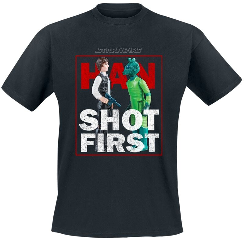 T-Shirt Manches courtes Disney de Star Wars - Han Shot First - S à XXL - pour Homme - noir - Star Wars
