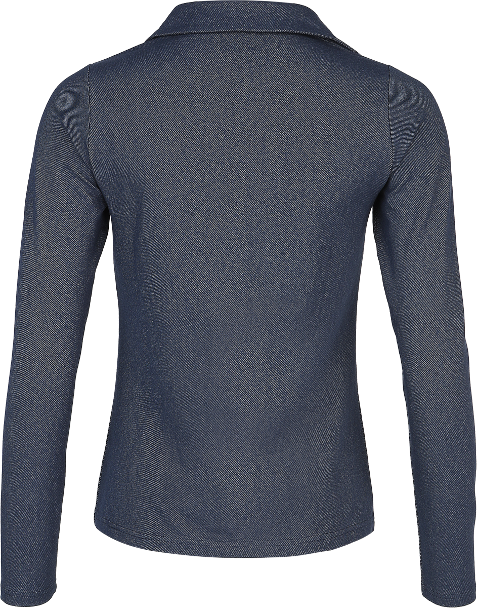 T-shirt manches longues Rockabilly de Pussy Deluxe - Wild West Denim Look - Haut Manches Longues - S à XXL - pour Femme - bleu - Pussy Deluxe - View 2