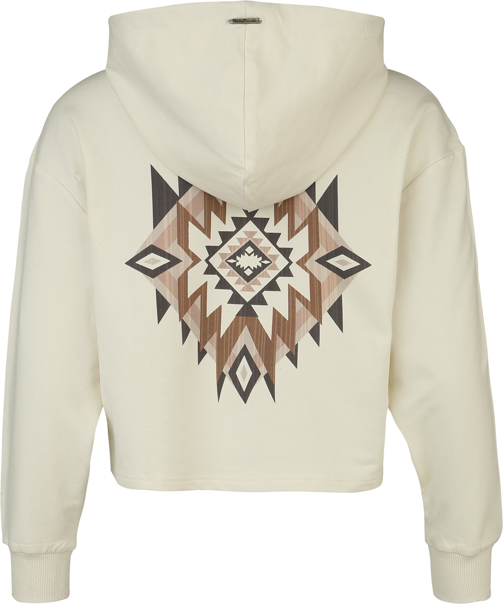 Sweat-shirt à capuche Rockabilly de Pussy Deluxe - Wild West Boots - Sweat à Capuche Court - S à XXL - pour Femme - blanc cassé - Pussy Deluxe - View 2