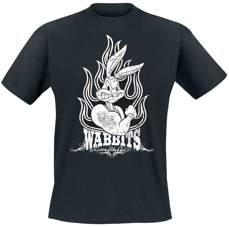 T-Shirt Manches courtes  de Looney Tunes - Bugs Bunny - Wabbits - M à 3XL - pour Homme - noir - Looney Tunes