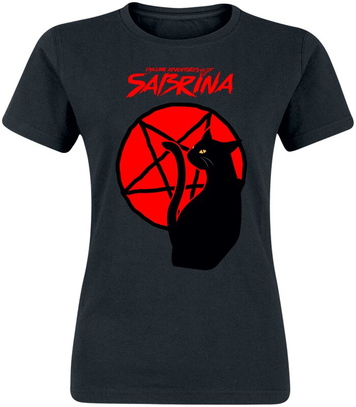 T-Shirt Manches courtes  de Sabrina - The Chilling Adventures of Sabrina - Pentagramme Salem - S à 3XL - pour Femme - noir - Sabrina