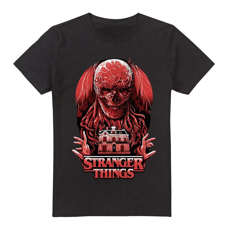 T-Shirt Manches courtes  de Stranger Things - Vecna Horror - S à XXL - pour Homme - noir - Stranger Things