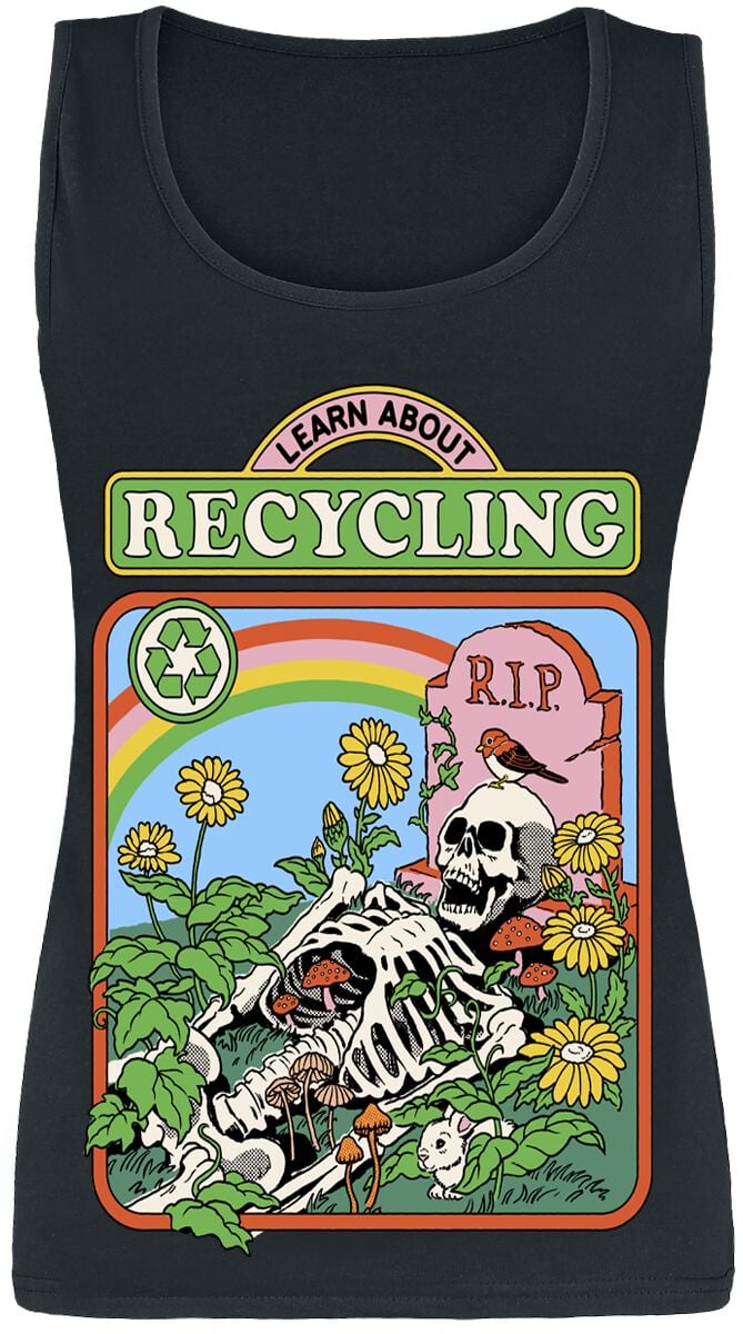 Top Fun de Steven Rhodes - Learn About Recycling - S à XXL - pour Femme - noir - Steven Rhodes