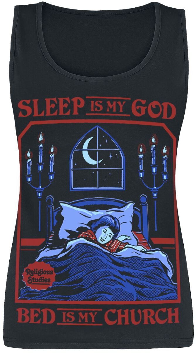 Top Fun de Steven Rhodes - Sleep is my God - Bed is my Church - S à XXL - pour Femme - noir - Steven Rhodes