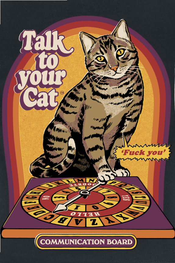 Top Fun de Steven Rhodes - Talk To Your Cat - S à XXL - pour Femme - noir - Steven Rhodes - View 2