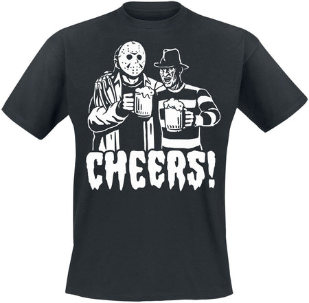 T-Shirt Manches courtes  de Vendredi 13 - Cheers! - S à XXL - pour Homme - noir - Vendredi 13