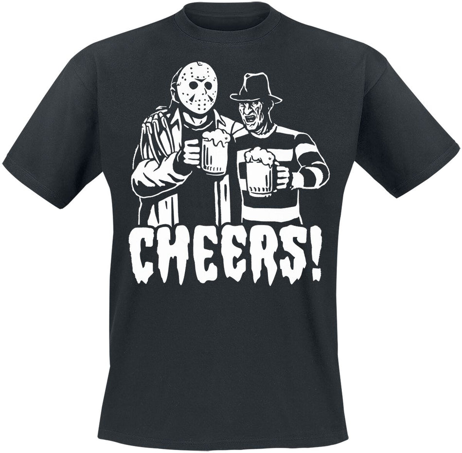 T-Shirt Manches courtes  de Vendredi 13 - Cheers! - S à XXL - pour Homme - noir - Vendredi 13