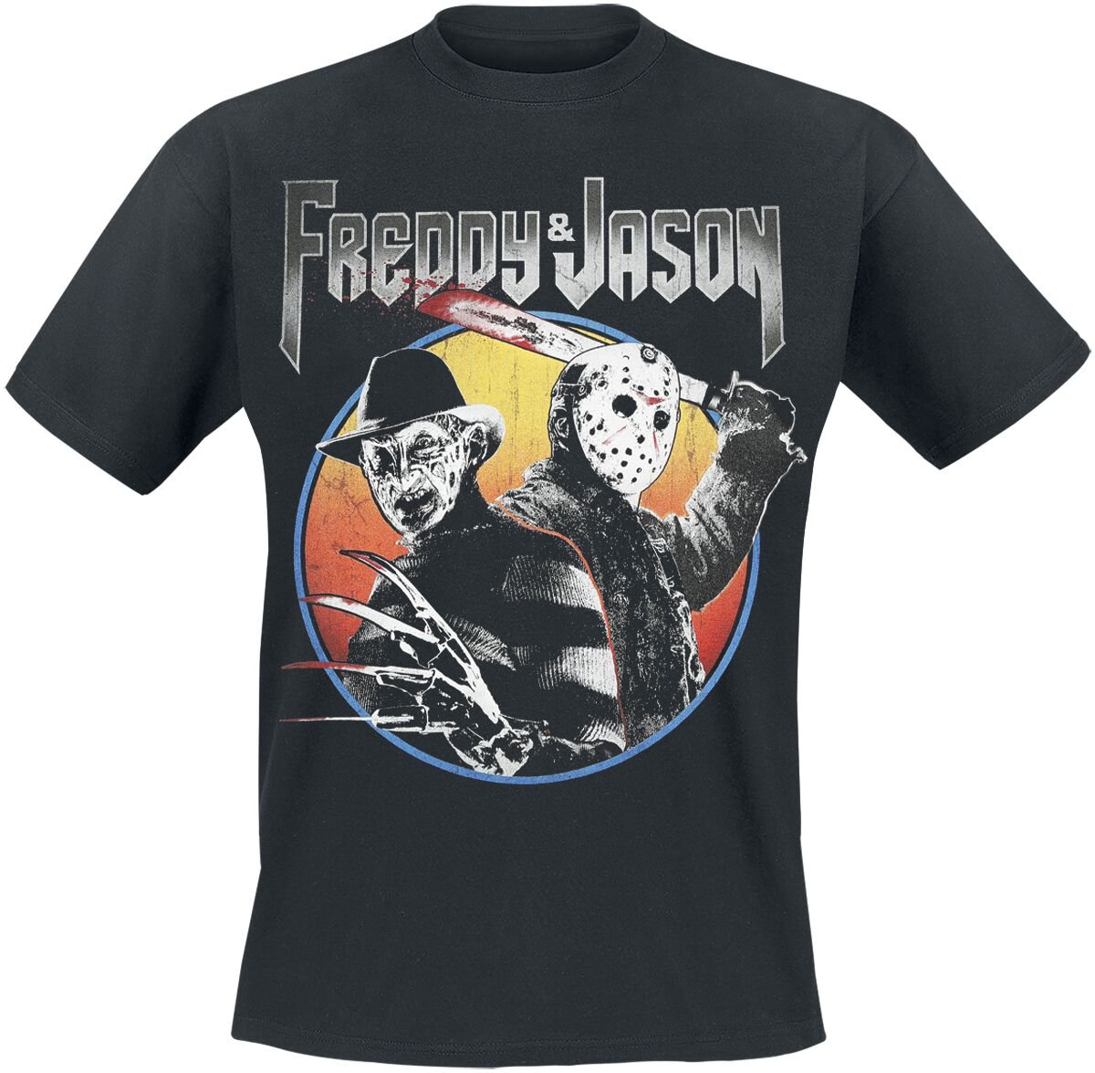 T-Shirt Manches courtes  de Vendredi 13 - Freddy vs. Jason - M à XXL - pour Homme - noir - Vendredi 13