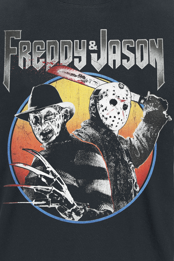T-Shirt Manches courtes  de Vendredi 13 - Freddy vs. Jason - M à XXL - pour Homme - noir - Vendredi 13 - View 2