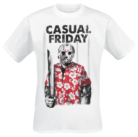 T-Shirt Manches courtes  de Vendredi 13 - Casual Friday - S à XXL - pour Homme - blanc - Vendredi 13
