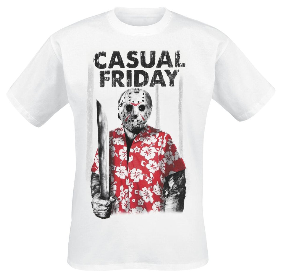 T-Shirt Manches courtes  de Vendredi 13 - Casual Friday - S à XXL - pour Homme - blanc - Vendredi 13