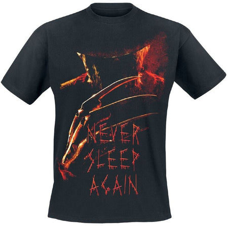 T-Shirt Manches courtes  de Les Griffes De La Nuit - Never Sleep Again Poster - S à XXL - pour Homme - noir - Les Griffes De La Nuit