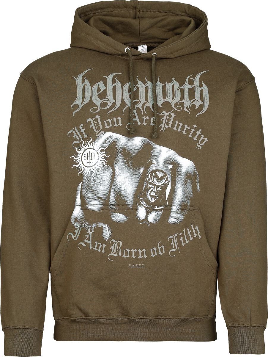 Sweat-shirt à capuche  de Behemoth - Purity - The Unholy Trinity Tour 2025 - S à L - pour Homme - vert - Behemoth