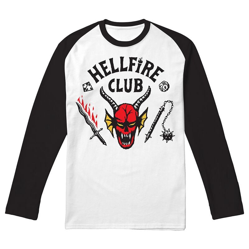 T-shirt manches longues  de Stranger Things - Hellfire Club - S à XXL - pour Homme - multicolore - Stranger Things