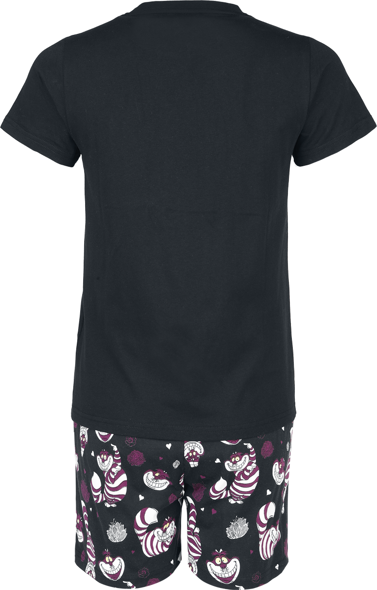 Pyjama Disney de Alice Au Pays Des Merveilles - Le Chat Du Cheshire - We're All Mad Here - S à 3XL - pour Femme - noir - Alice Au Pays Des Merveilles - View 2