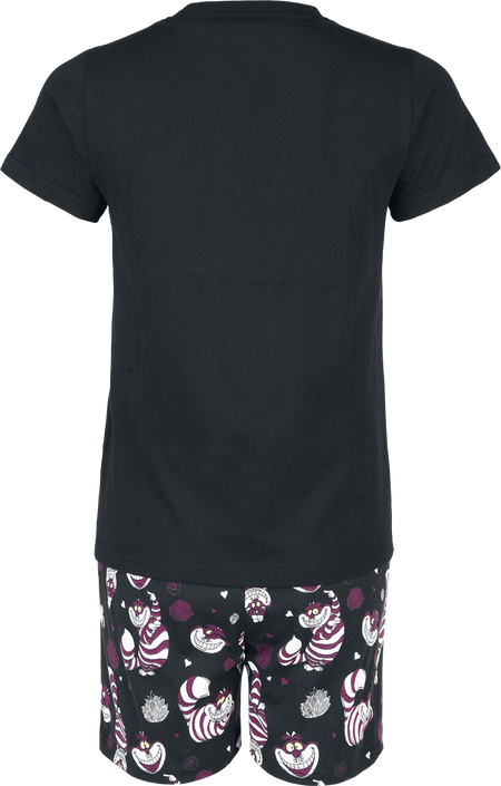 Pyjama Disney de Alice Au Pays Des Merveilles - Le Chat Du Cheshire - We're All Mad Here - S à 3XL - pour Femme - noir - Alice Au Pays Des Merveilles - View 2