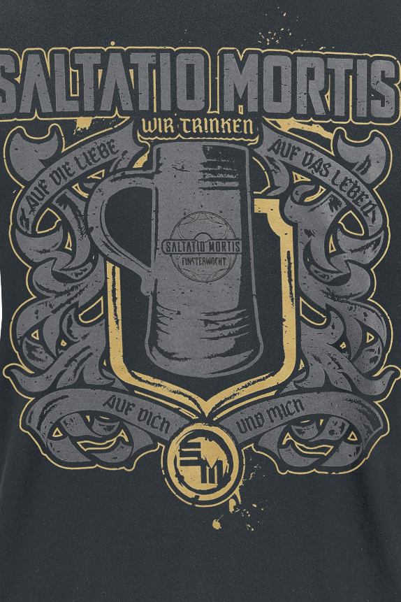 T-Shirt Manches courtes  de Saltatio Mortis - Wir Trinken - S à M - pour Homme - noir - Saltatio Mortis - View 2