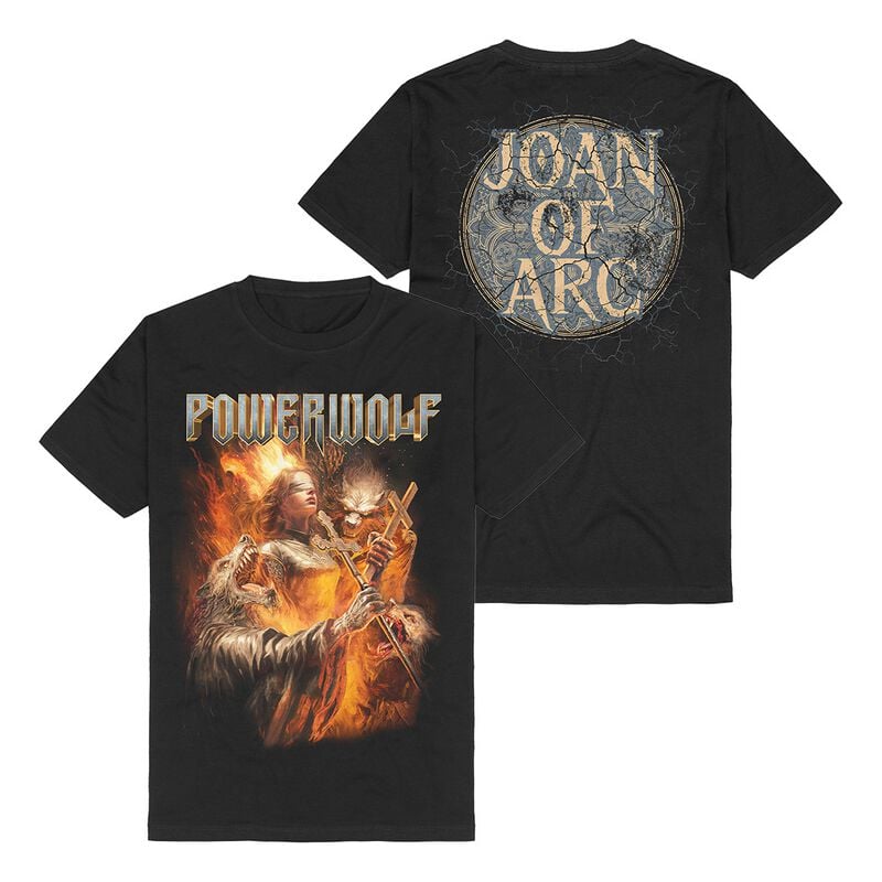 T-Shirt Manches courtes  de Powerwolf - Joan Of Arc - S à 3XL - pour Homme - noir - Powerwolf