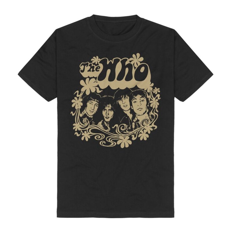 T-Shirt Manches courtes  de The Who - Floral - S à 3XL - pour Homme - noir - The Who