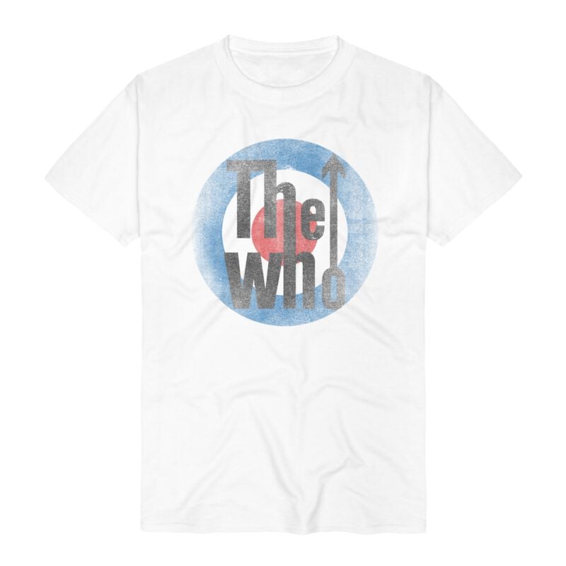 T-Shirt Manches courtes  de The Who - Vintage Target Logo - S à XXL - pour Homme - blanc - The Who
