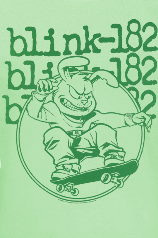 T-Shirt Manches courtes  de Blink-182 - Skateboard Bunny Mono - S à 3XL - pour Homme - vert - Blink-182 - View 2