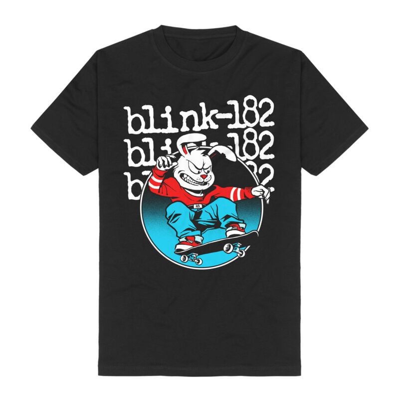 T-Shirt Manches courtes  de Blink-182 - Skateboard Bunny - S à 3XL - pour Homme - noir - Blink-182