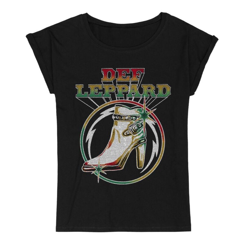 T-Shirt Manches courtes  de Def Leppard - Vintage Boot - S à 3XL - pour Femme - noir - Def Leppard