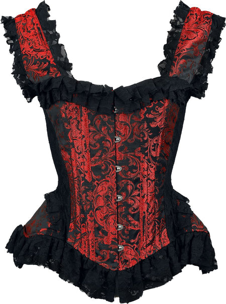 Corset Gothic de Burleska - Duches - XS à XL - pour Femme - rouge - Burleska
