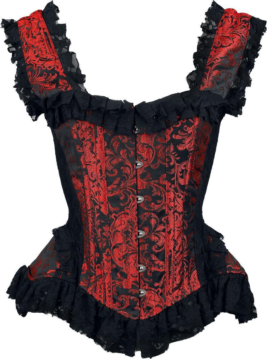 Corset Gothic de Burleska - Duches - XS à XL - pour Femme - rouge - Burleska