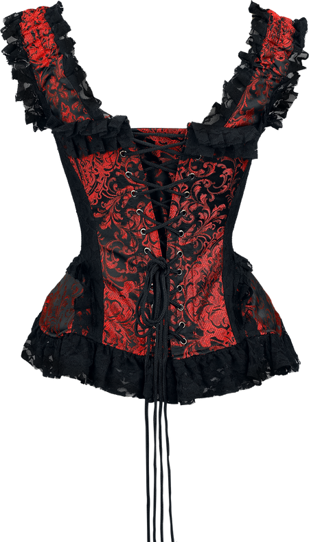 Corset Gothic de Burleska - Duches - XS à XL - pour Femme - rouge - Burleska - View 2